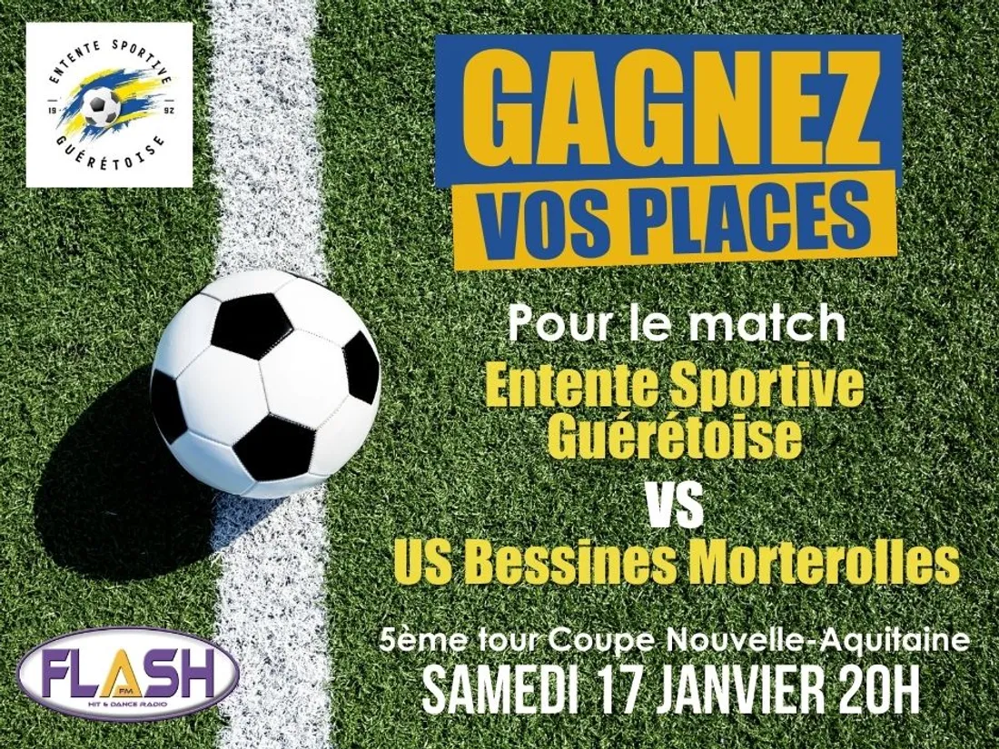 Gagnez vos places pour l'Entente Sportive Guérétoise contre l'US Bessines Morterolles