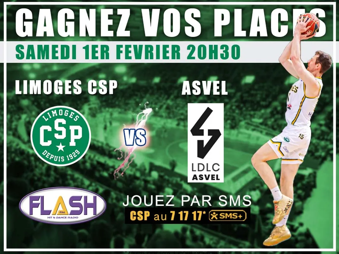 Gagnez vos places sur Flash FM pour le match du Limoges CSP face à l'ASVEL