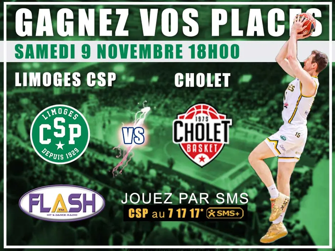 Gagnez vos places sur Flash FM pour le match du Limoges CSP face à Cholet