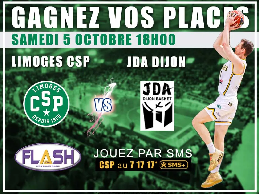 Gagnez vos places sur Flash FM pour Limoges CSP - Dijon du 5 octobre 2024