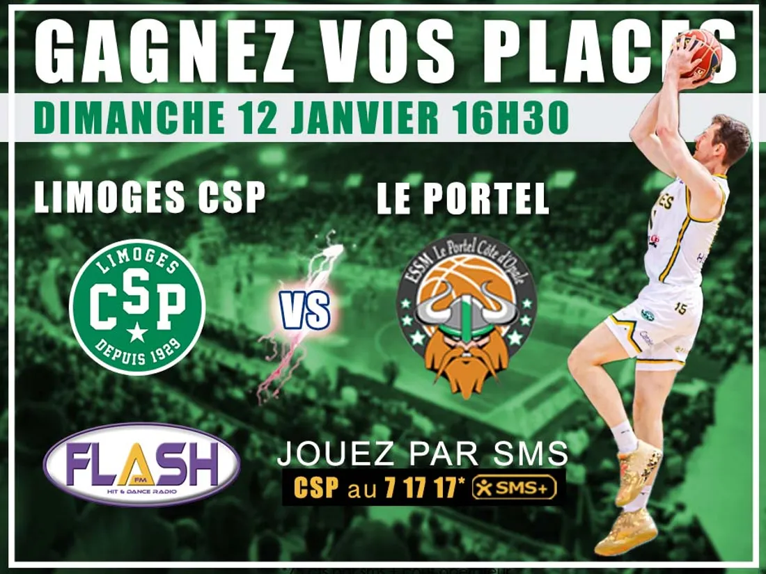 Gagnez vos places sur Flash FM pour le match du Limoges CSP face au Portel