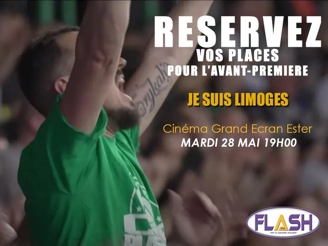 Réservez vos places pour l'avant-première "Je suis Limoges" avec Flash FM le mardi 28 mai 2024