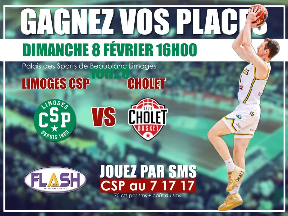 Gagnez vos places avec Flash FM pour le match Limoges CSP / Cholet
