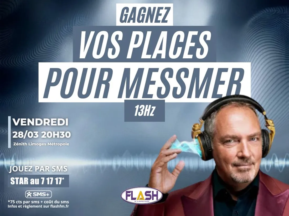 Gagnez vos places sur Flash FM pour le spectacle de Messmer au Zénith Limoges Métropole