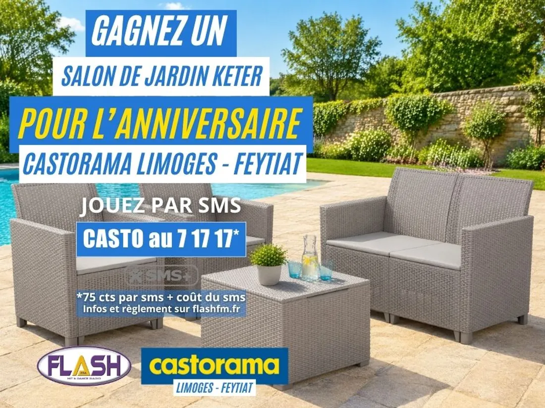 Gagnez votre salon de jardin Keter avec Flash FM et Castorama Limoges-Feytiat