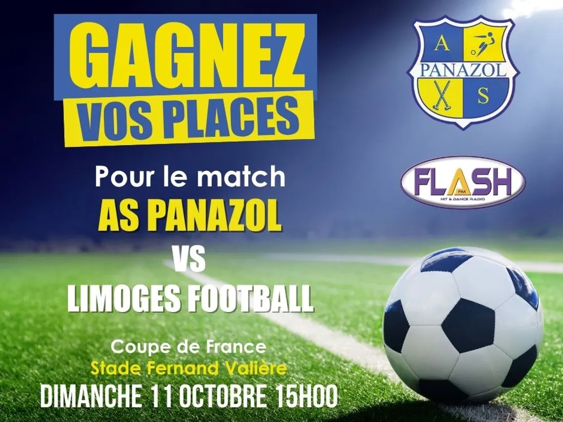 Coupe de France : AS Panazol – Limoges Football : Gagnez vos places avec Flash FM