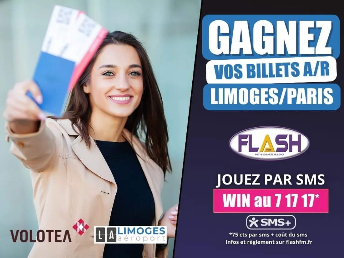 Gagnez vos billets A/R Limoges-Paris avec Flash FM et l'Aéroport de Limoges Bellegarde