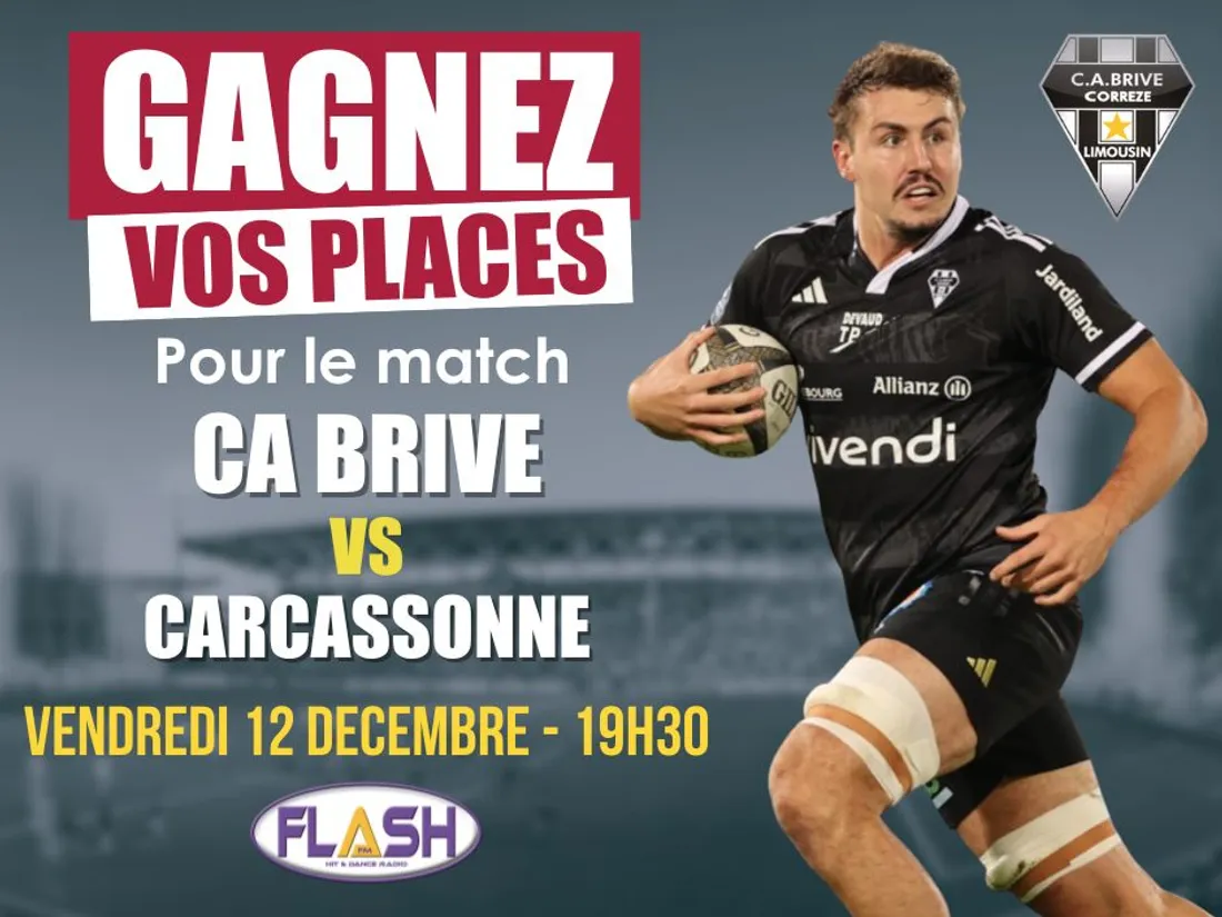 Gagnez vos places avec Flash FM pour le match CA Brive contre Carcassonne