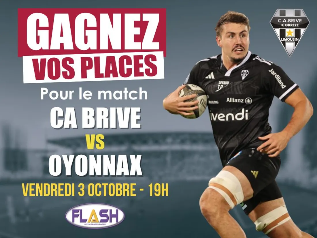 Gagnez vos places avec Flash FM pour le match CA Brive contre Oyonnax