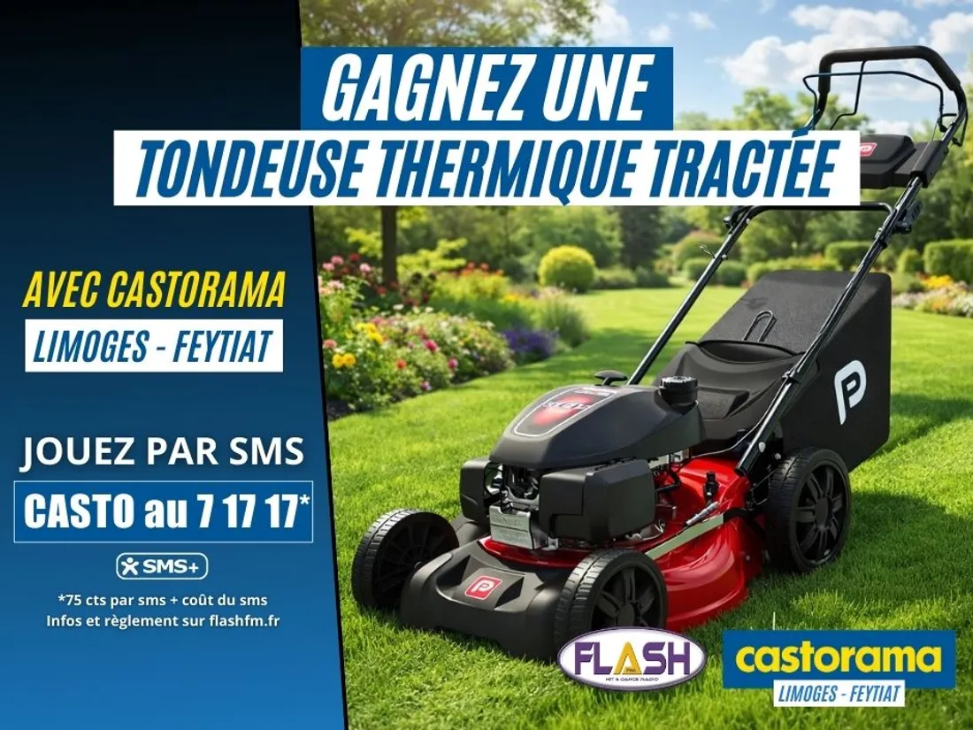 Gagnez une tondeuse thermique tractée avec Flash FM et Castorama Limoges Feytiat