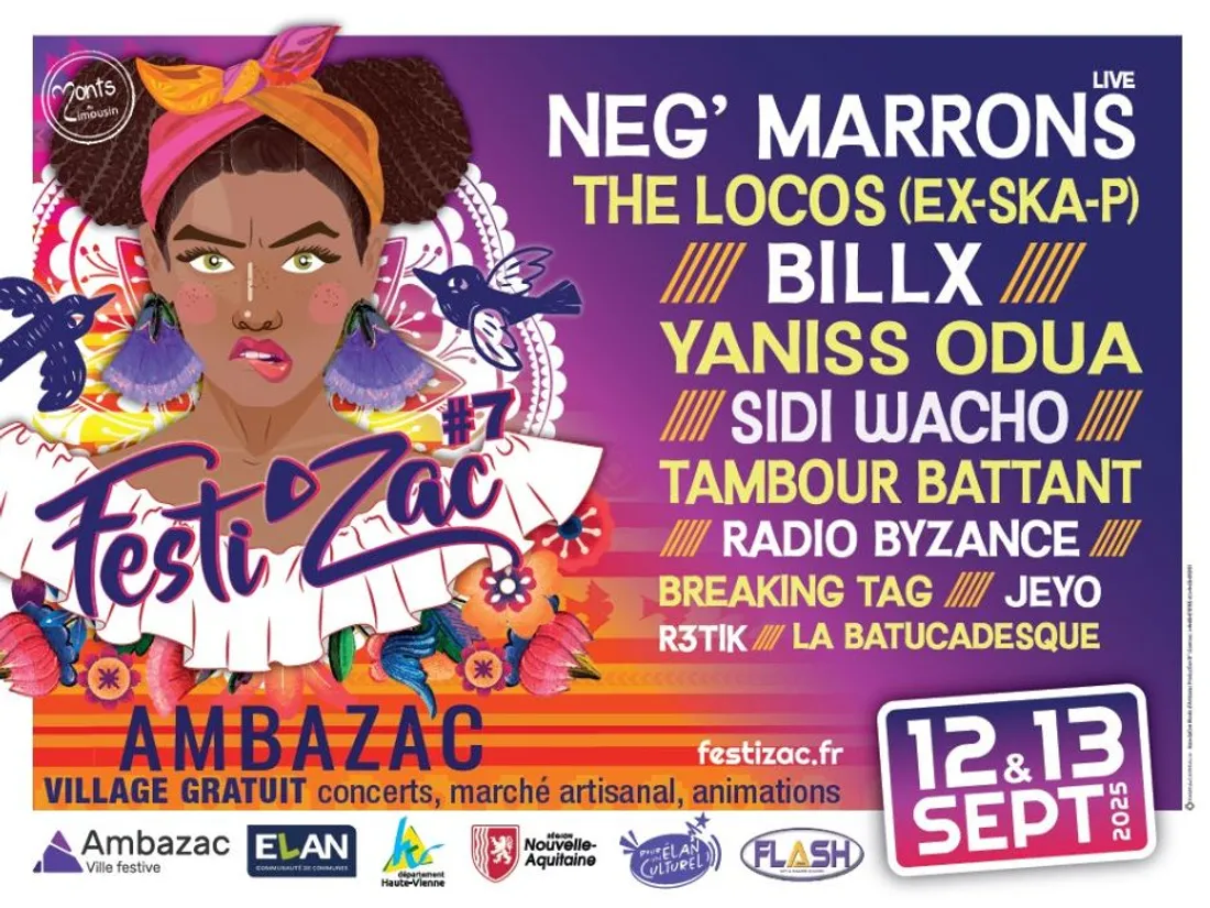 7ème édition du Festi’Zac les vendredi 12 et samedi 13 septembre 2025 à Ambazac