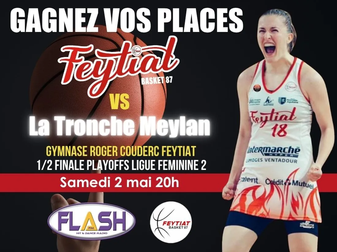 Gagnez vos places avec Flash FM pour le match Feytiat Basket 87 contre La Tronche Meylan
