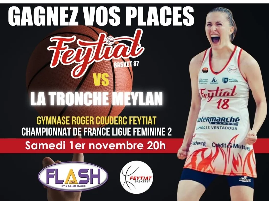 Gagnez vos places avec Flash FM pour le match Feytiat Basket 87 contre La Tronche Meylan
