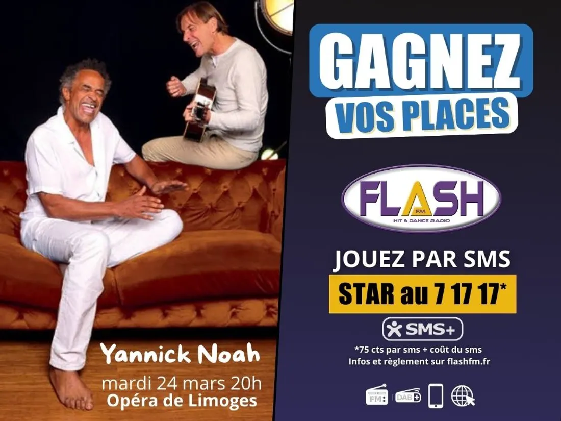 Gagnez vos places pour le concert de Yannick Noah à l'Opéra de Limoges