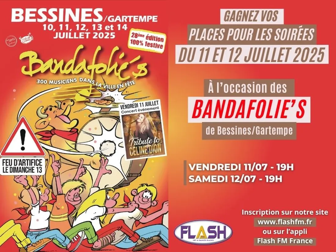 Gagnez vos invitations pour les Bandafolie's 2025 à Bessines sur Gartempes avec Flash FM 