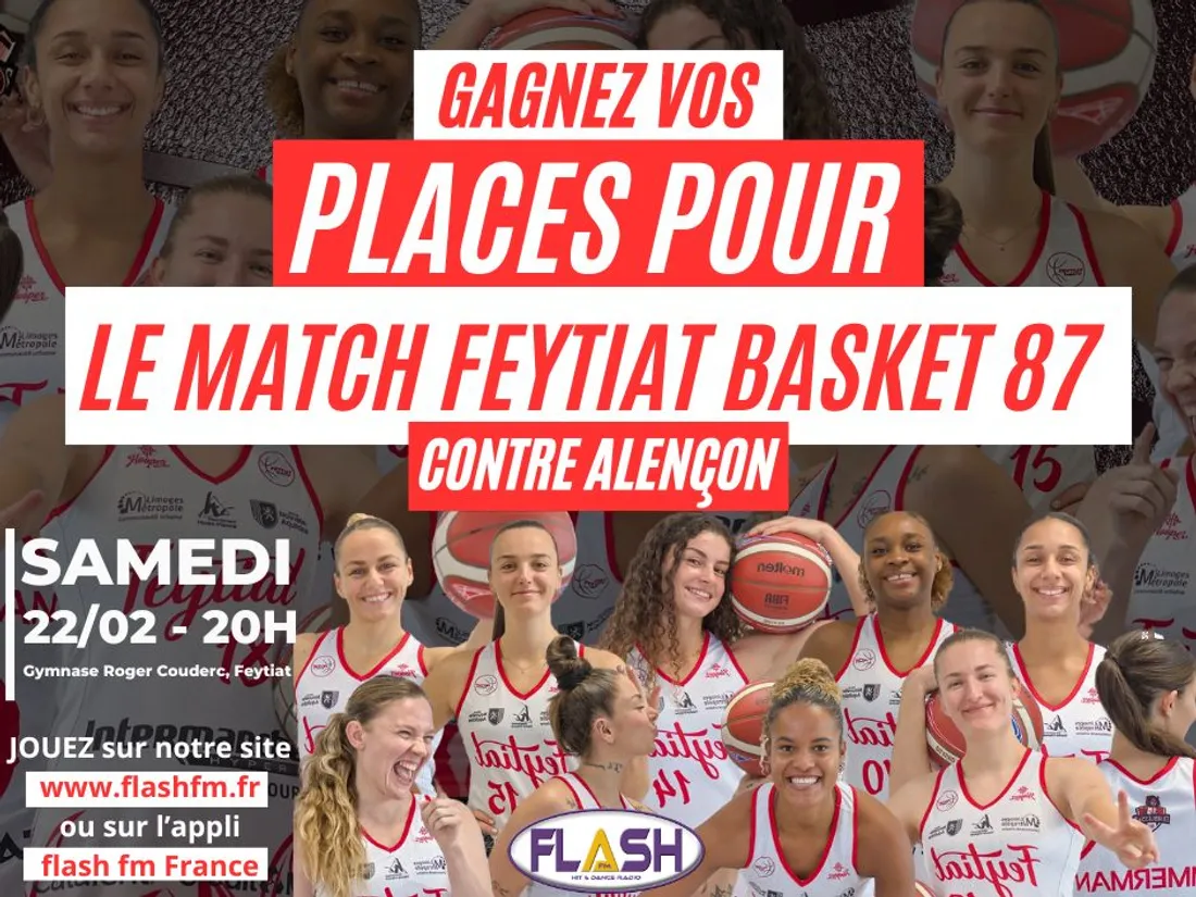 Gagnez vos places avec Flash FM pour le match Feytiat Basket 87 contre Alençon