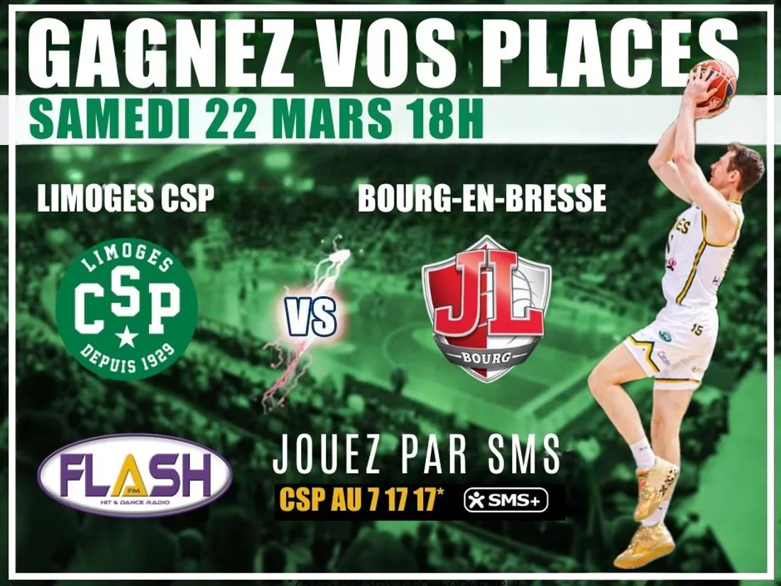 Gagnez vos places sur Flash FM pour le match du Limoges CSP face à Bourg en Bresse