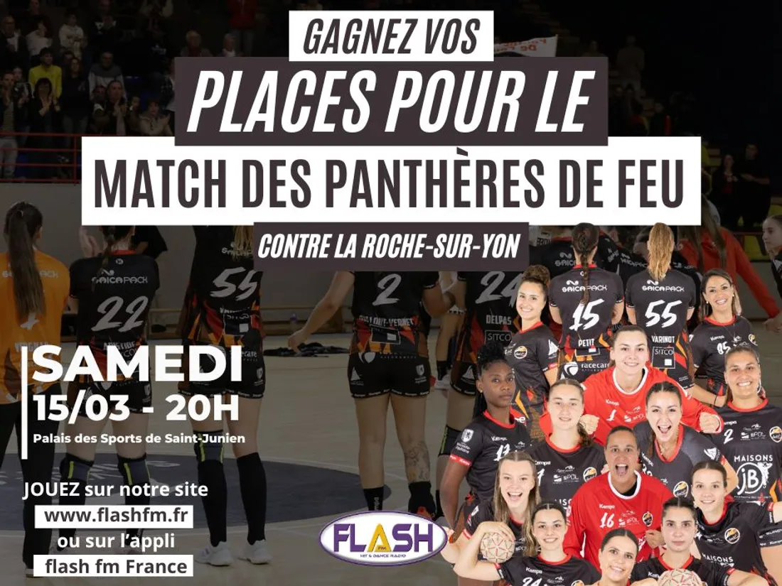 Gagnez vos places pour le match des Panthères de Feu de Saint Junien contre La Roche sur Yon