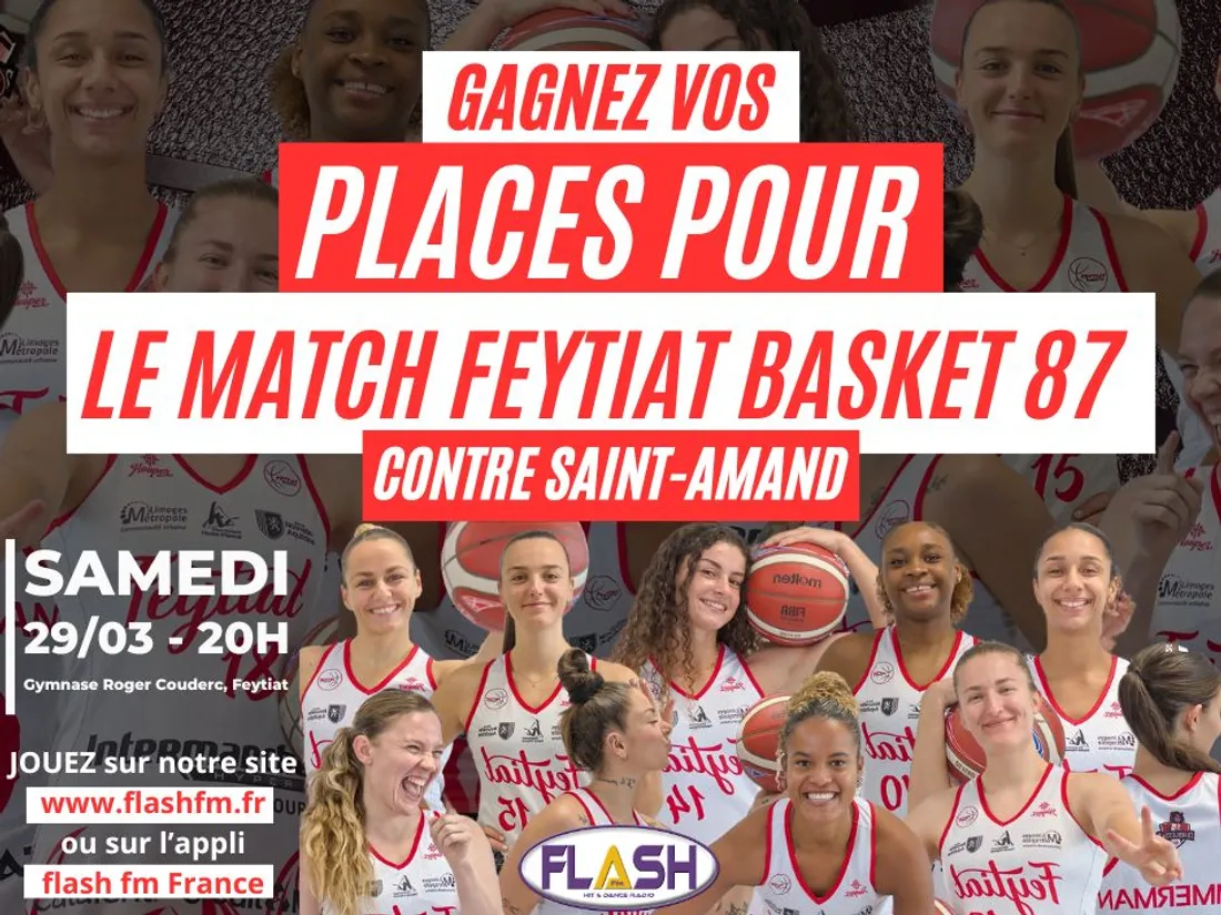 Gagnez vos places avec Flash FM pour le match Feytiat Basket 87 contre Saint-Amand Hainaut Basket
