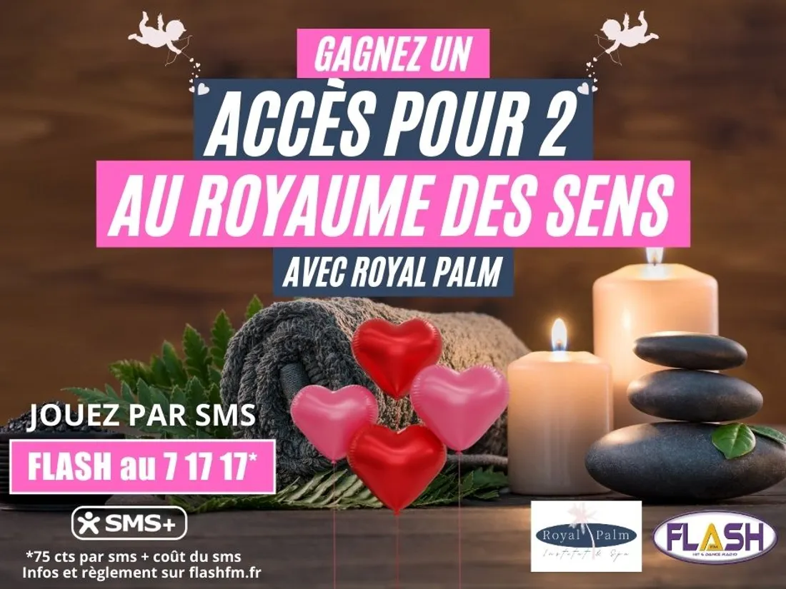 Saint Valentin : Gagnez votre accès en amoureux au Royaume des Sens au Royal Palm Institut