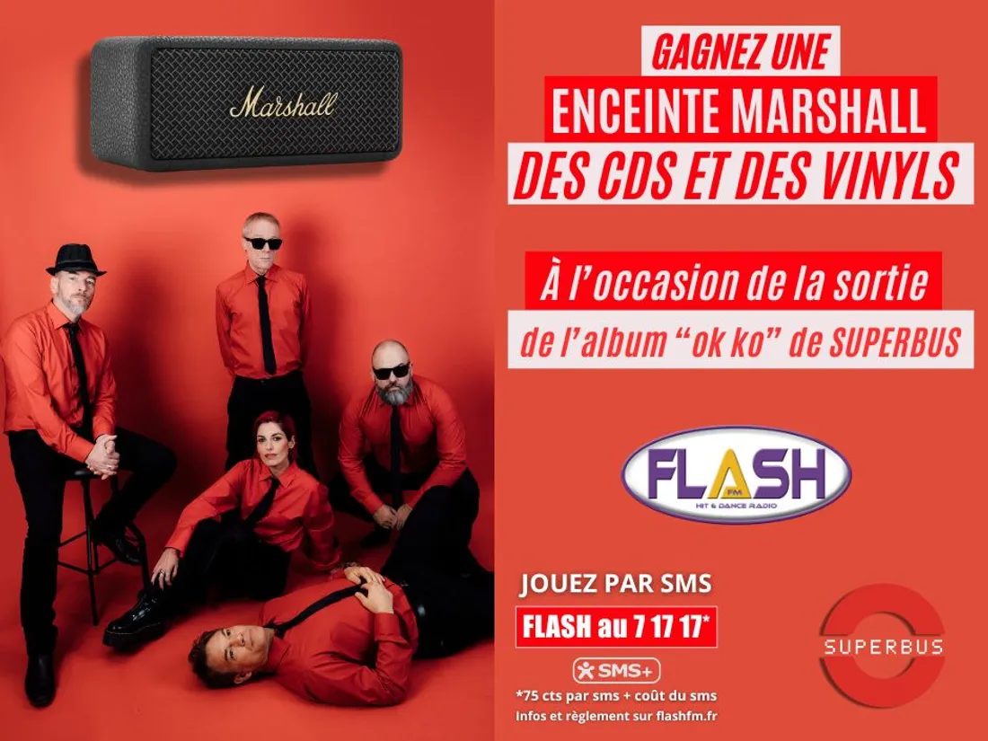 A l'occasion de la sortie de l'Album "OK KO" de Superbus, gagnez votre enceinte connectée Marchall