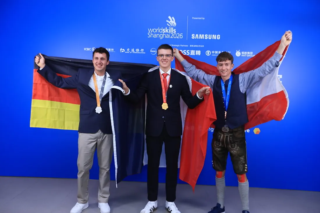 Benjamin Blegean est champion du monde dans la catégorie "charpente"