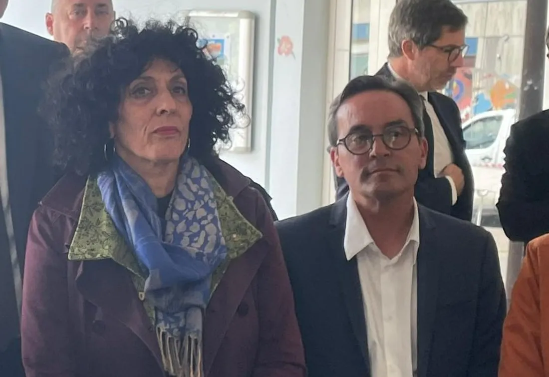 Chaynesse Khirouni et Laurent Garcia, présents sur place hier après-midi