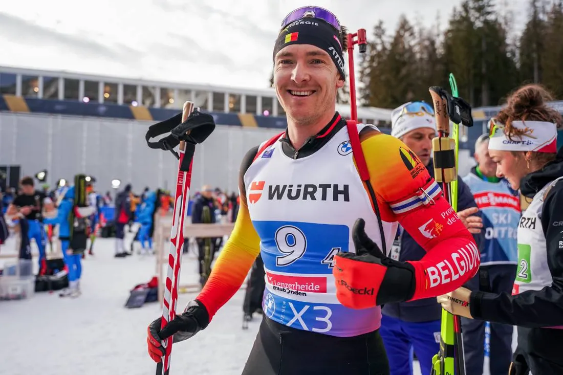 Florent Claude en bas de piste