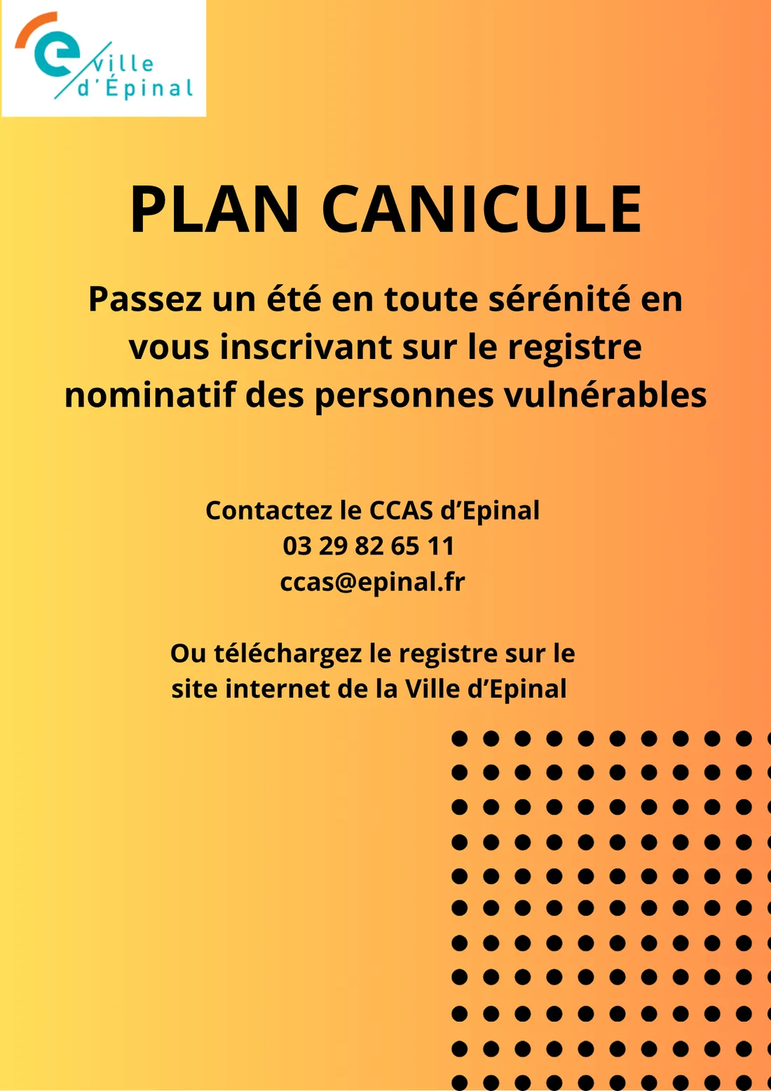 Plan canicule de la ville d'Épinal