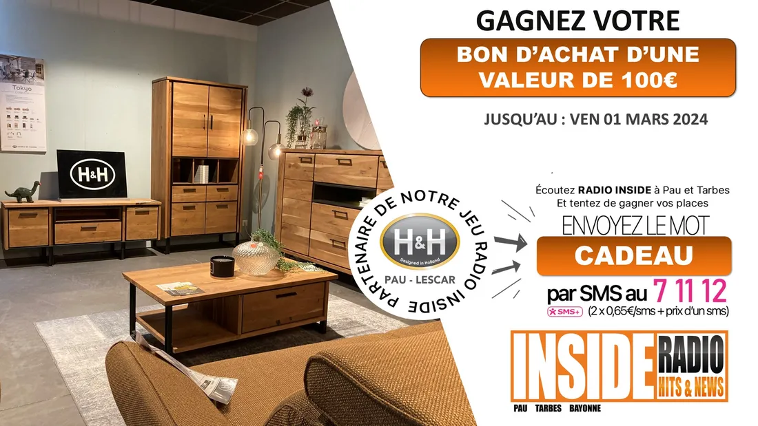LISTE DES GAGNANTS : BON d'ACHAT d'une valeur de 100€ avec H&H Lescar !