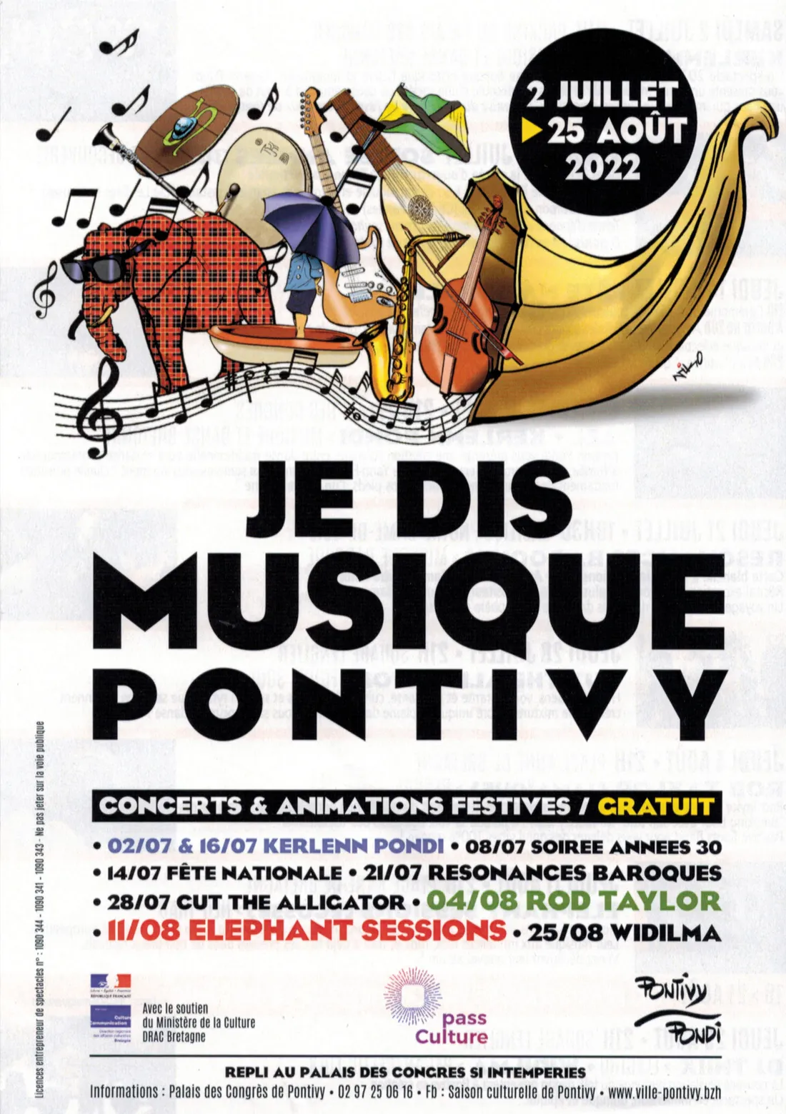 La Kerlenn Pondi propose son spectacle à partir de 21H00 sur le parking du Palais des Congrès. 