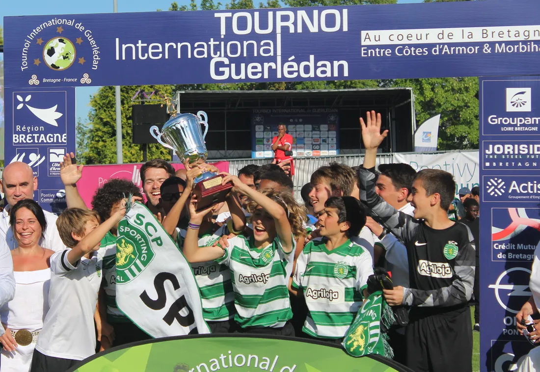 La célébration du Sporting Portugal.