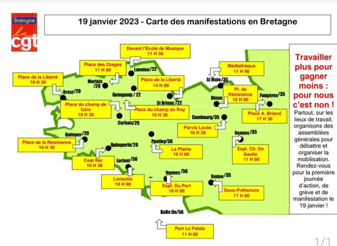 Les lieux où les rassemblements sont organisés. 