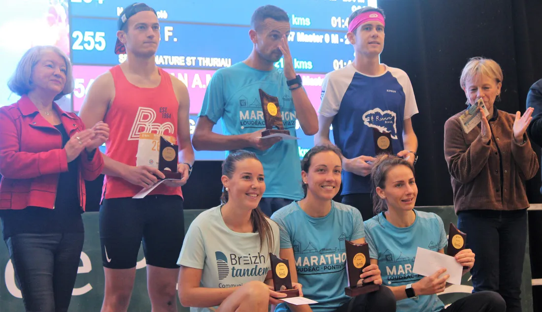 Les podiums du 5km.