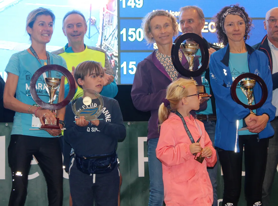 Le podium du marathon femme.