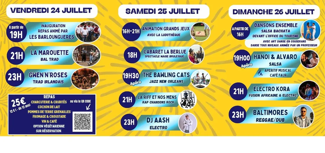 Saint-Girons  quatre jours de fête au cœur de la ville du 24 au 27 juillet
