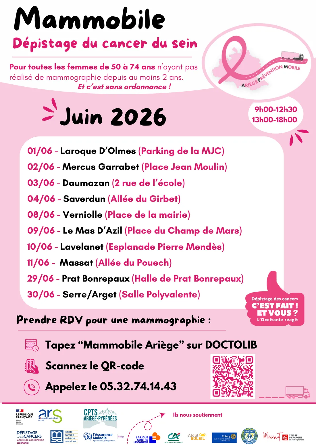 Mammobile : le dépistage du cancer du sein fait étape en Ariège 