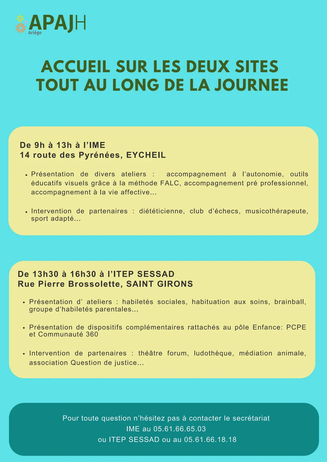 Portes ouvertes IME ET ITEP SESSAD