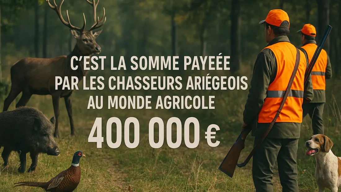 400 000 €, c’est la somme payée par les chasseurs ariégeois au monde agricole.