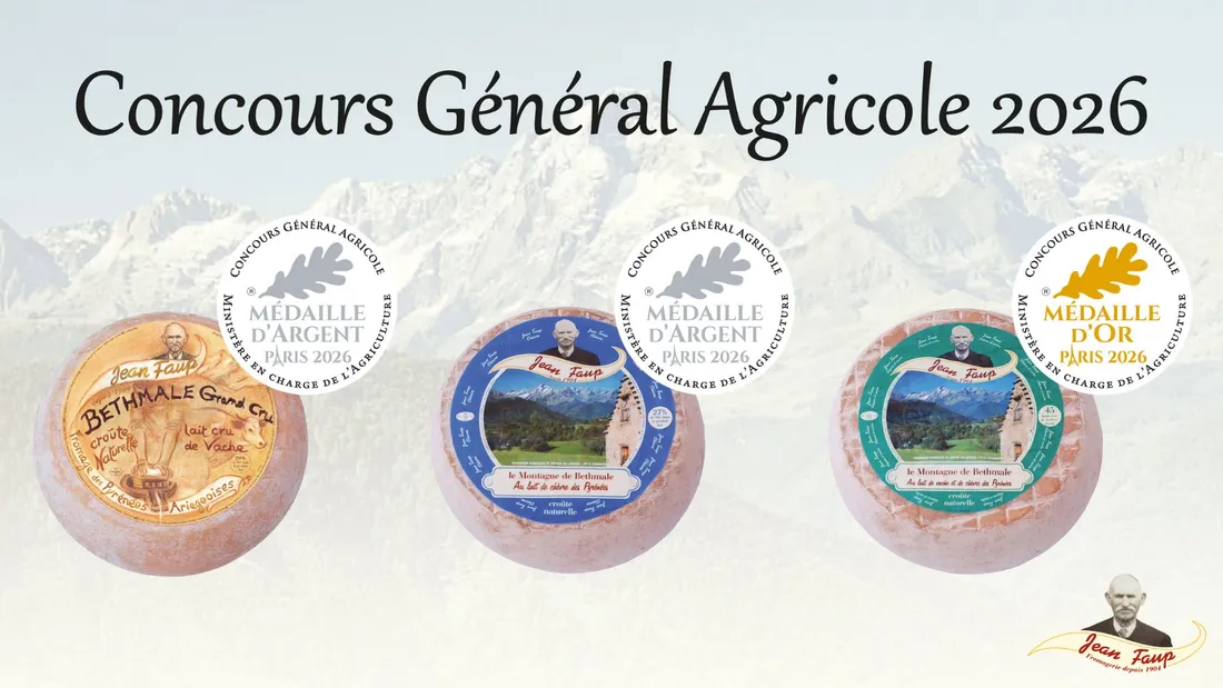 Trois médailles au Concours Général Agricole 2026 pour les fromages Bethmale Jean Faup