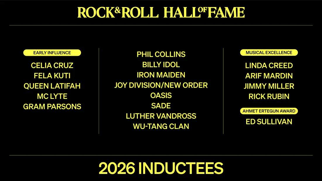 Les intronisés de cette édition 2026