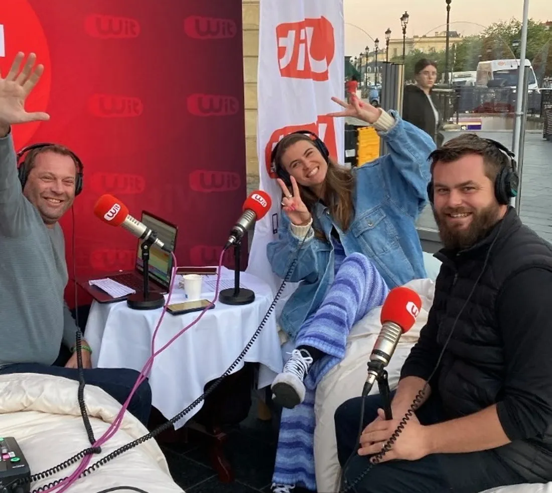 Ludo et Bérénice en compagnie d'un auditeur