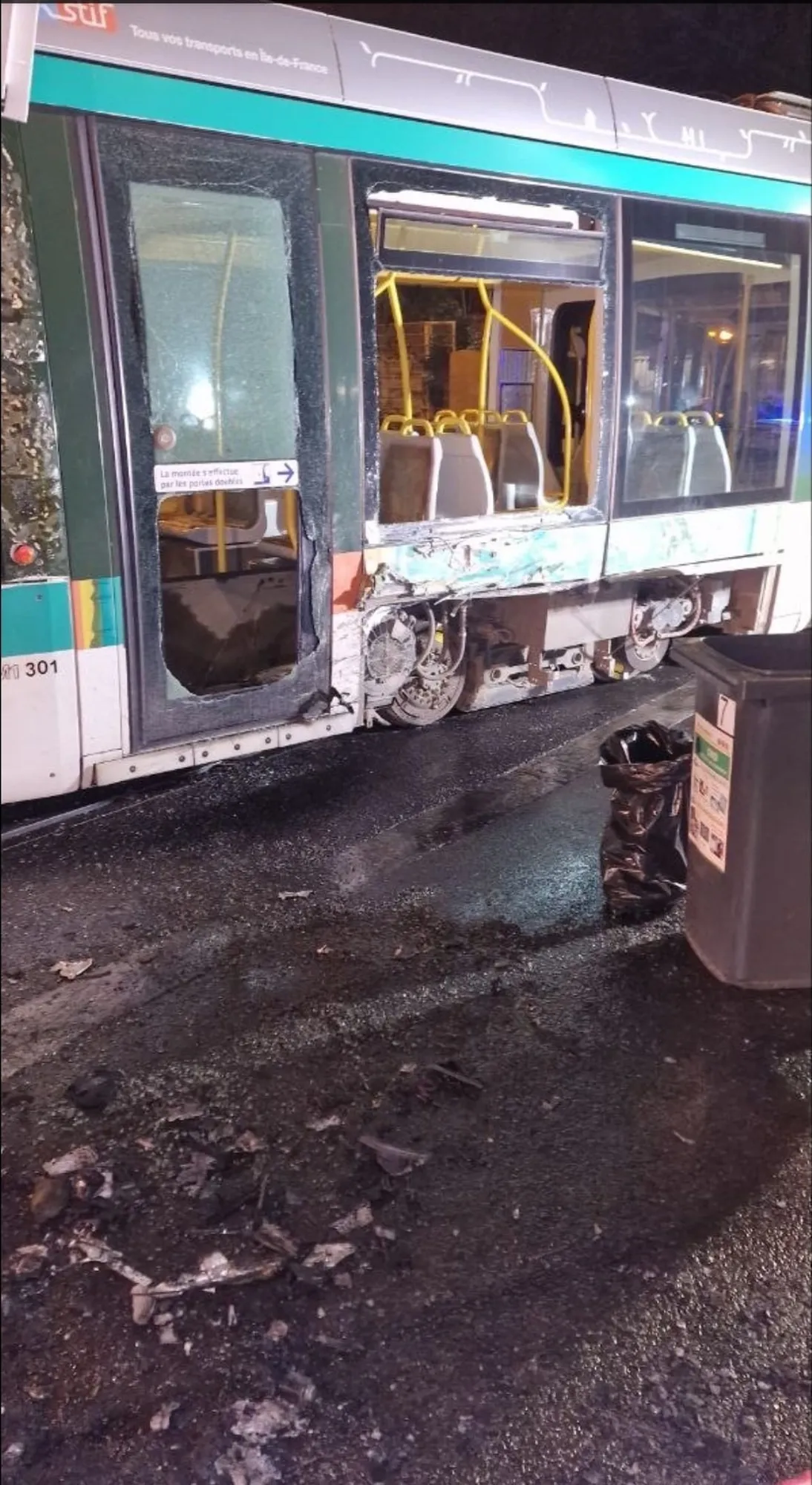 Un passager blessé après l'accident sur le T3a