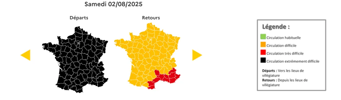 Trafic samedi 2 août