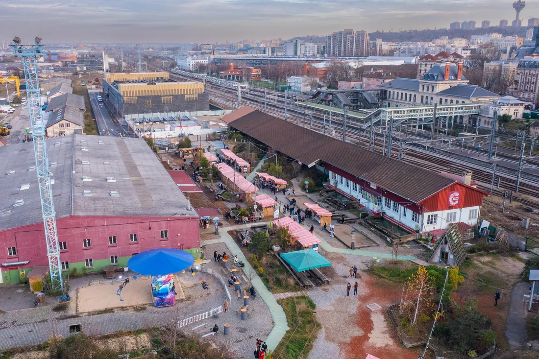 La Cité Fertile de Pantin, vue du ciel.