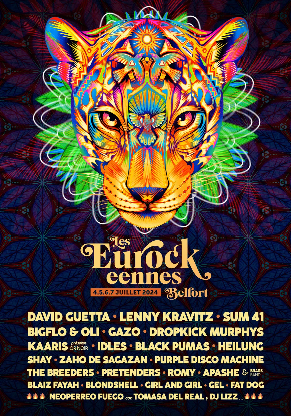 Affiche officielle des Eurockéennes 2024