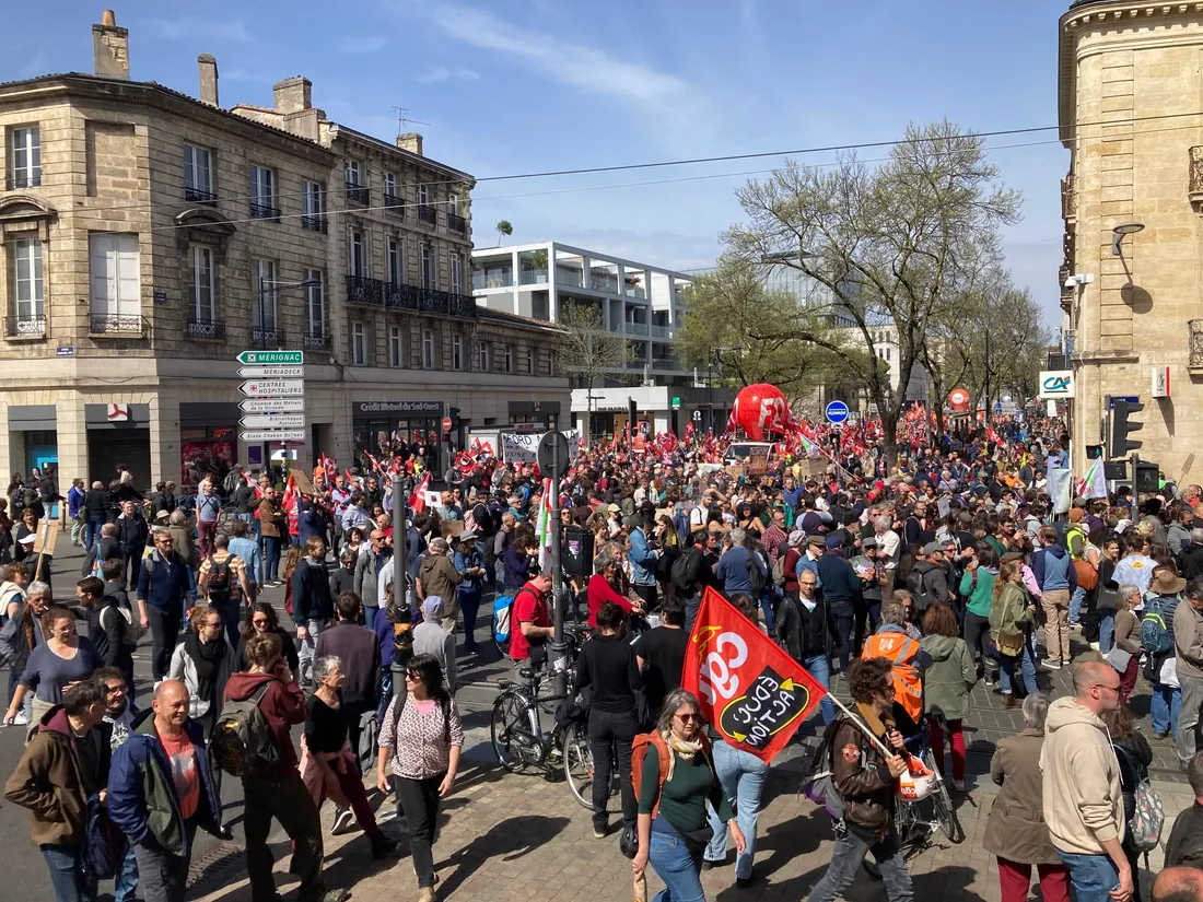 Entre 10 000 et 80 000 manifestants ce 28 mars à Bordeaux