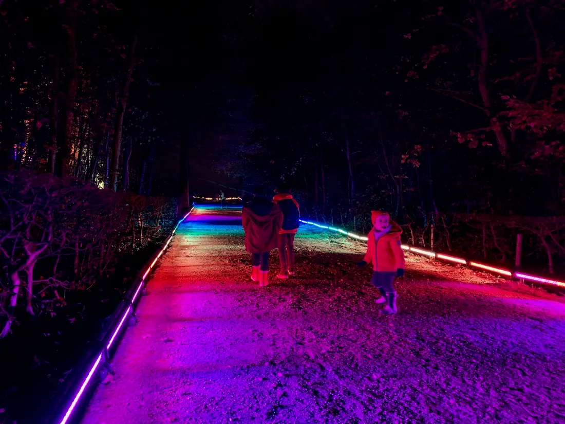 La piste arc-en-ciel, 5e point du parcours Lumières en Seine.
