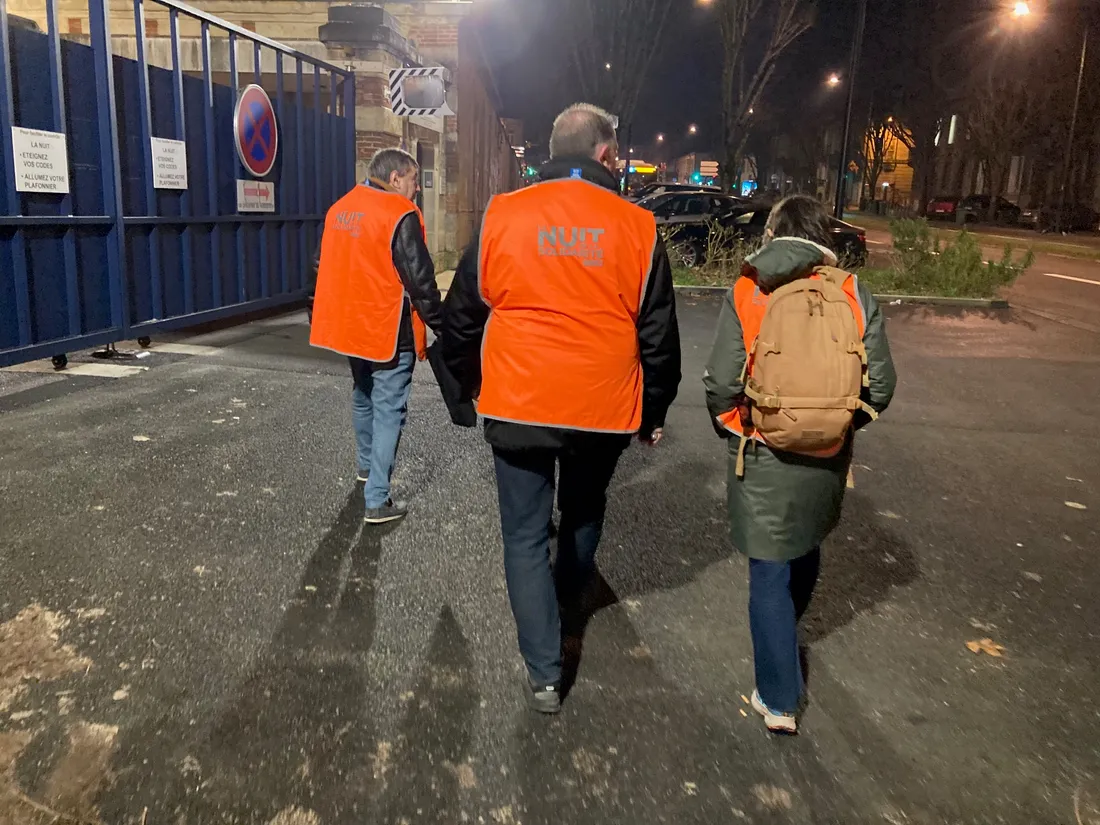 Une équipe de la Nuit de la Solidarité à Bordeaux en janvier 2024