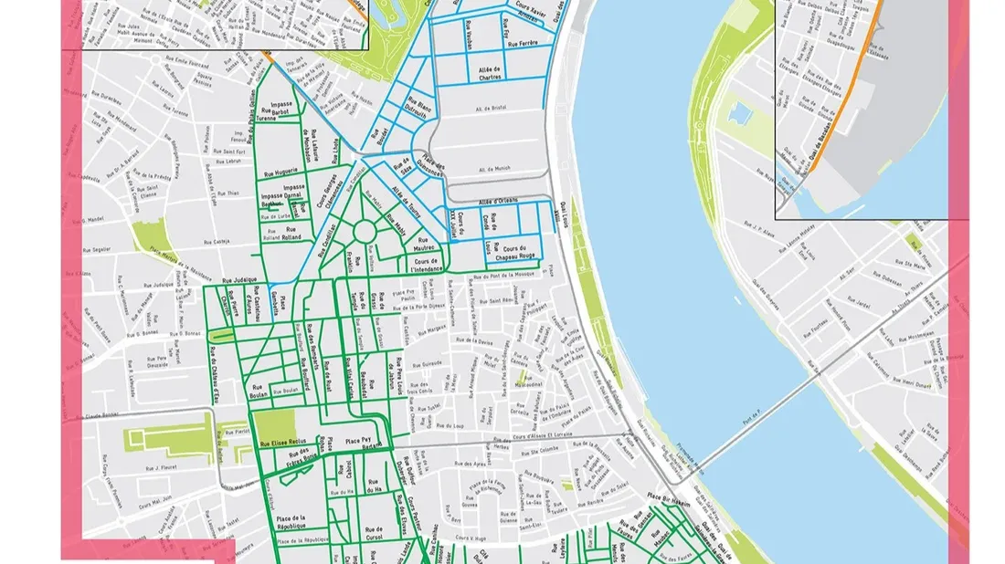 La carte du nouveau ramassage des poubelles dans la Métropole bordelaise